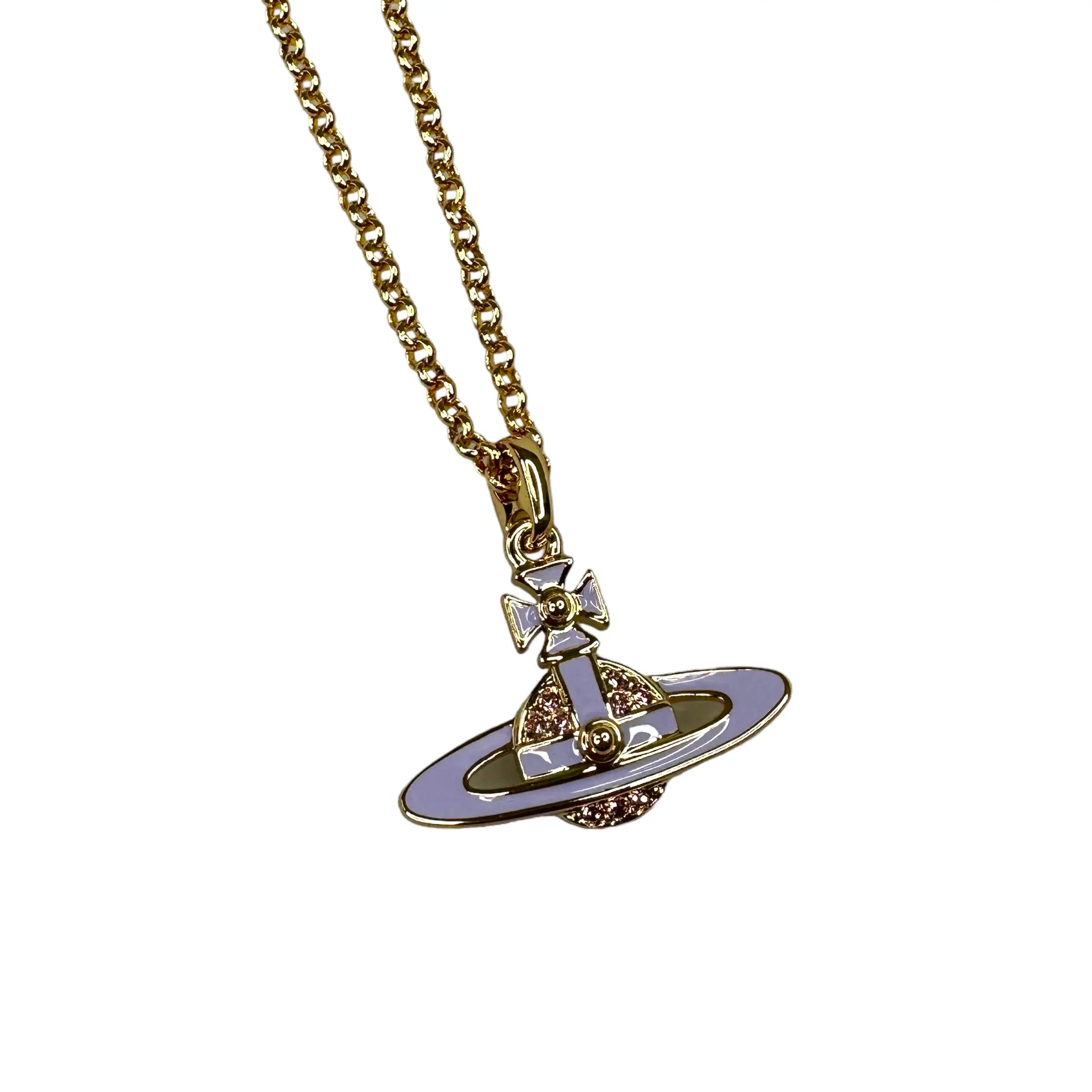 Vivienne Westwood - Neil Mini Bras Pendant Gold/ Light Amethyst 