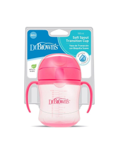 Dr Brown - Soft Spout Trainer Cup Pink