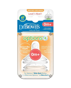Dr Brown's - Options+ Level 1 Teats 0m+ (2 Pack)