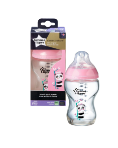 Tommee Tippee - Closer to Nature Glass Bottle Pink (250ml)