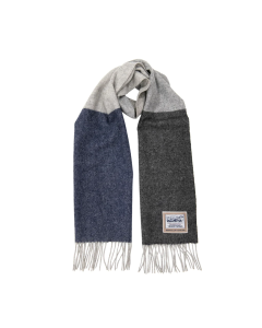 Heritage Traditions - Wool Colour Block Scarf - Charcoal Grey