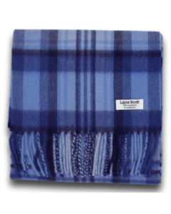 Gretna Green - Cashmere Scarf Blue Check