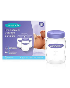  Lansinoh - Plastic Milk Storage Bottles 4Pk