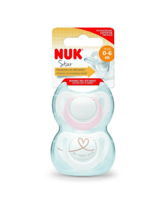 NUK - Star Silicone Soother 0-6m