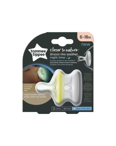 Tommee Tippee - Breast Like Soothers Night Time 6-18 months Pack of 2