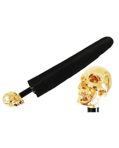 Pasotti Men Gold Skull Umbrella
