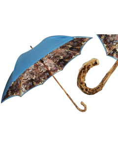 Pasotti Nature Umbrella With Broom Wood Handle, Double Cloth