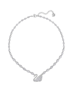 Swarovski Swan Lake Necklace Small - White/Rhodium Plating