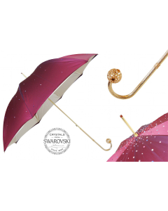 Pasotti Burgundy Swarovski® Umbrella, Double Cloth