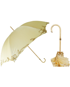 Pasotti Women Ivory Woman's Decorated Umbrella