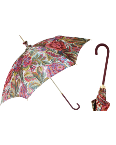 Pasotti Manual Opening Paisley Flowers Parasol Rainproof