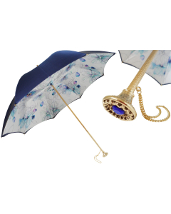 Pasotti Luxury Flowered Print Umbrella, Double Cloth