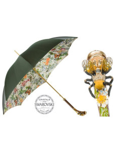 Pasotti - Luxury Swarovski Bee Umbrella, Double Cloth 