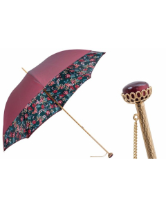 Pasotti - Classic Bordeaux Flower Umbrella