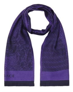 Versace Collection 100% Wool Scarf – Purple