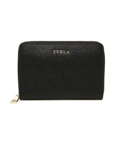 Furla Babylon Medium Zip Around Wallet in Onyx