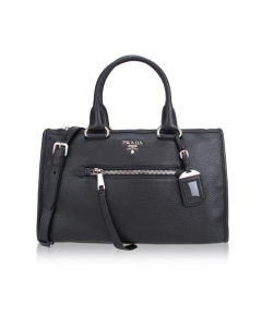 Prada Vitello Phoenix Shoulder Bag - Black