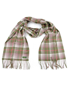 Glencroft - 100% Cashmere Green Plaid Stole