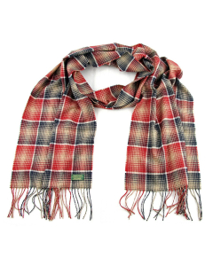 Glencroft - 100% Cashmere Plaid Red and Black Stole