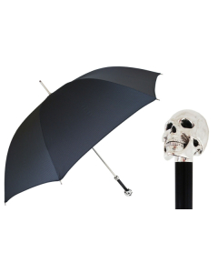 Pasotti Umbrella with Silver Skull Handle