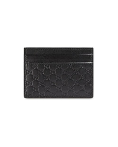 Gucci - Microguccissima Signature Leather Card Case Wallet Black
