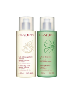 Clarins - Set Duo Demaquillant Cleansing & Toning for Combination or Oily Skin (400ml each)