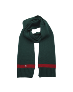 Gucci -Knitted Scarf GG Logo - Green/Red