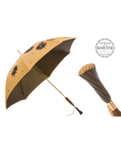 Pasotti - Luxury Umbrella with Hand Applied Sunflowers and Swarovski® Handle, Double Cloth