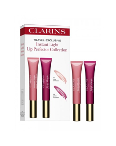 Clarins - Instant Light Natural Lip Perfector Duo 01 Rose Shimmer & 08 Plum Shimmer