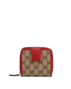 Gucci - Original GG Canvas Wallet Red