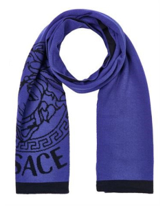 Versace Wool Scarf Purple
