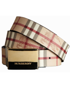 BURBERRY SPRNGFLD HAYMARKET CHECK BELT