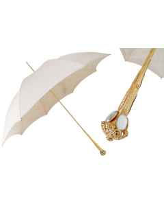 Pasotti - Luxury Very Elegant Ecru Parasol, Double Cloth