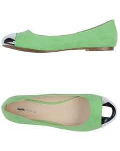 Gas Ballet Flats Green/Silver - 36