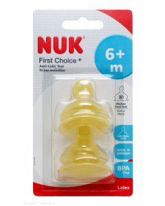 NUK - First Choice+ Size 2 Latex Teat Medium
