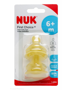NUK - First Choice+ Size 2 Latex Teat Large
