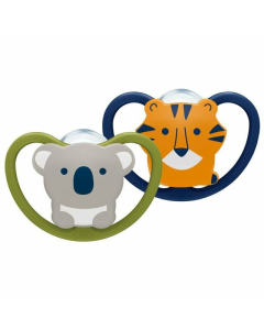 NUK - Space Soother Koala & Tiger Size 1