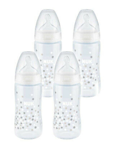 NUK - First Choice+ Temp Control Bottle with Silicone Teat 4PK (300ml)