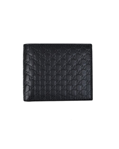 Gucci Black Microguccissima Leather Wallet