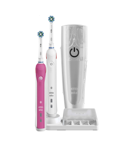 Oral B - Smart 5 5950N, Rechargeable Toothbrush Twin Pack (Pink & White)