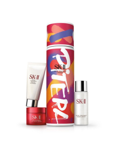 SK-II - Street Art 4pcs (Red) : Essence (230ml) Clear Lotion (30ml) Cleanser (20g) Milky Lotion (15g)