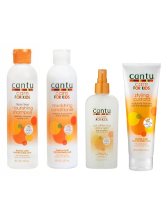 Cantu - Care for Kids Bundle - Shampoo, Conditioner, Detangler and Styling Custard