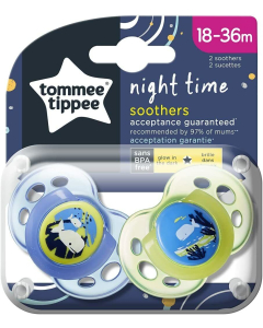Tommee Tippee - Night Time Soother 18-36mths (2 pack)