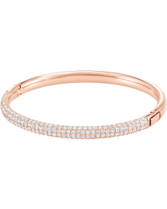 Swarovski Stone Mini Bangle, White, Rose Gold Plating