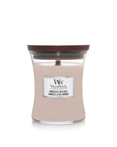 WoodWick - Vanilla and Sea Salt Medium Hourglass Candle