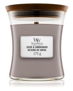 Woodwick - Suede & Sandalwood Medium Hourglass Candle