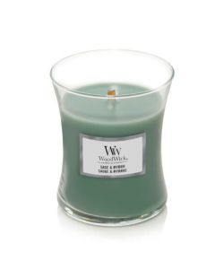 WoodWick - Sage & Myrrh Medium Hourglass Jar Candle