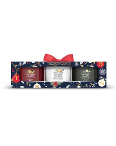 Yankee Candle - Christmas 3 Filled Votives Blue Gift Set