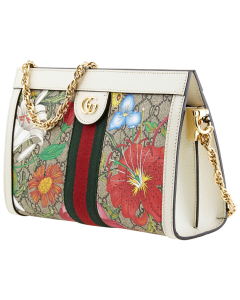 Gucci - Ophidia Flora Design Shoulder Bag - Multi/ White