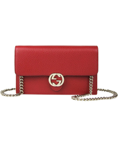 Gucci - Leather Cross Body Bag - Red